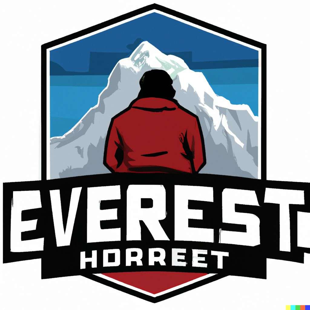 someone gazing at Mount Everest, NHL team emblem design